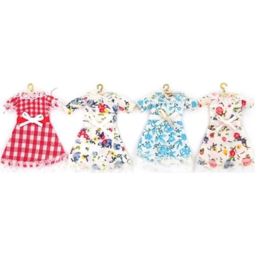 1:12 Scale Dollhouse Miniature Dress Princess Costume Doll House Accessories Living Room Home Decor Q0KB