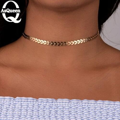 Fashion Jewelry Fashion Jewelry Arrow Wave Chain Link Choker Necklace Gift for Women Girl