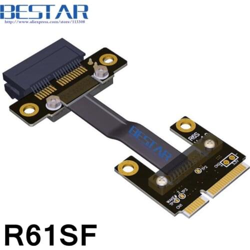 MSATA Mini PCIe Half mPCIe To PCIe 1x PCI-E Riser x1 adapter Card elbow design Right Angle Gen3.0 8Gbps For mining bitcoin miner