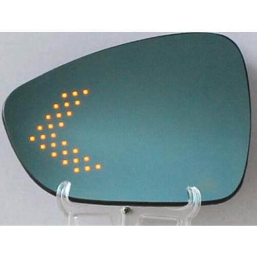 Multi-curvature blue wide angle led arrow turn signal heat defog out side door rear view mirror for peugeot 508 408 parts