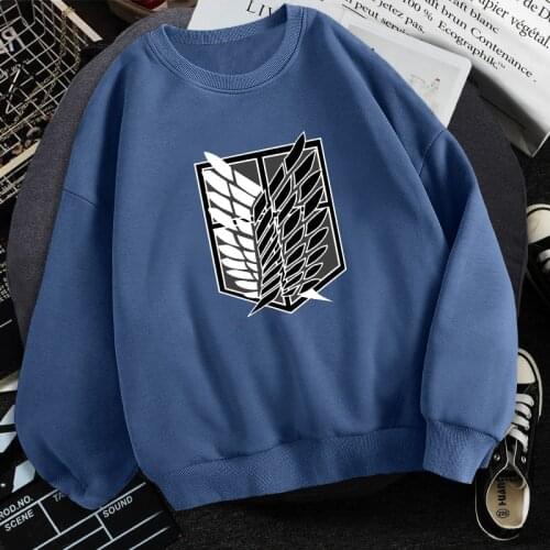 Attack On Titan Man Sweatshirts Hoody Autumn Spring Long Sleeve Fleece Streetwear Hooded 2021 Fashion Brand Crewneck Pullover