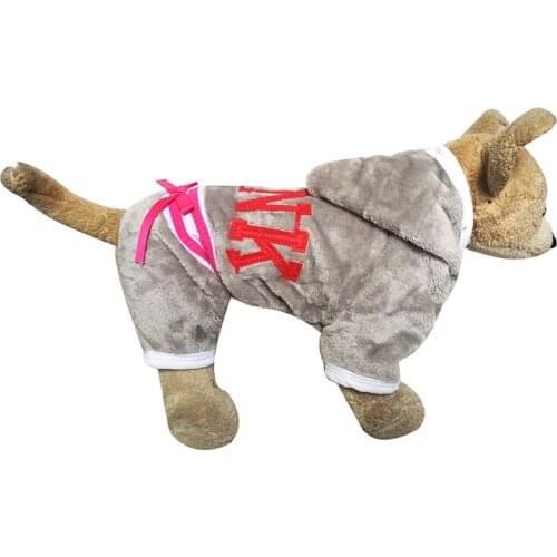 Soft Pet Dog Warm Clothes Puppy Jumpsuit Hooded Coat Dog Apparel Pet Fleece Sweater Dropshipping