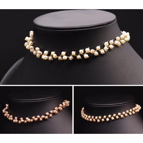 Natural Fresh Water Pearl Choker Necklace For Women Original Design Handmade Necklace Luxury Fashion Fine Jewelry Temperament