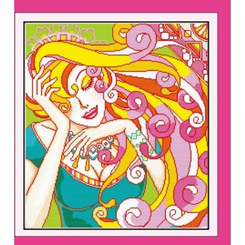 Charming(2) cross stitch kit people 18ct 14ct 11ct count print canvas stitches embroidery DIY handmade needlework