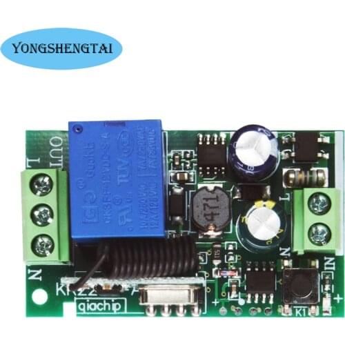 Ac110v2v Single Channel Wireless Remote Control Switch 433M Relay Receiving Controller Wide Voltage Kr2201