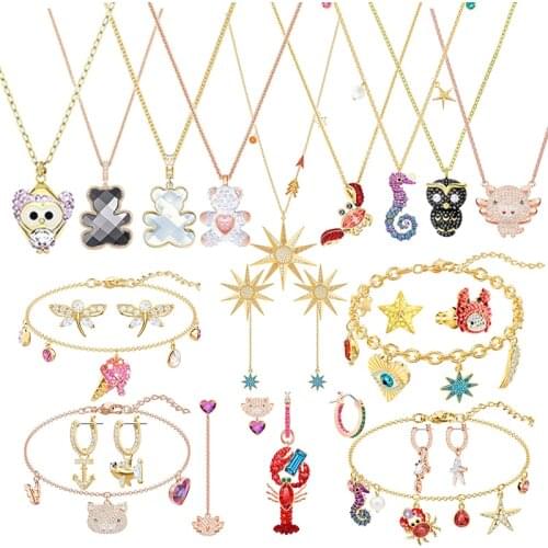 SWA original classic brand romantic animal ring bracelet necklace is suitable for ladies to attend party jewelry wholesale gifts