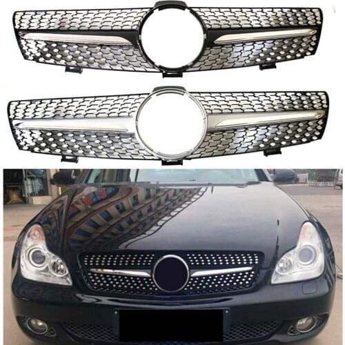 Car Front Racing Center Grille Facelift Bumper Grill For Mercedes Benz W219 CLS Class 2005 2006 2007 Diamond