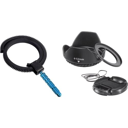 Rubber Follow Focus Ring Gear Belt with Plug in Aluminum Alloy & Lens Accessories Camera Lens Umbrella for Sony A 6000