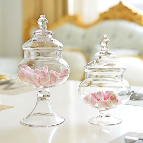Handmade wedding candy jar christmas decoration home gift glass mason sugar jars glass container cookie MJ070416