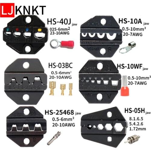 Crimper Connector Wire pliers HS Plier Jaws Pliers Dies Plug Tube Insulation Flag Coaxial Cable Terminals Replaceable Crimping