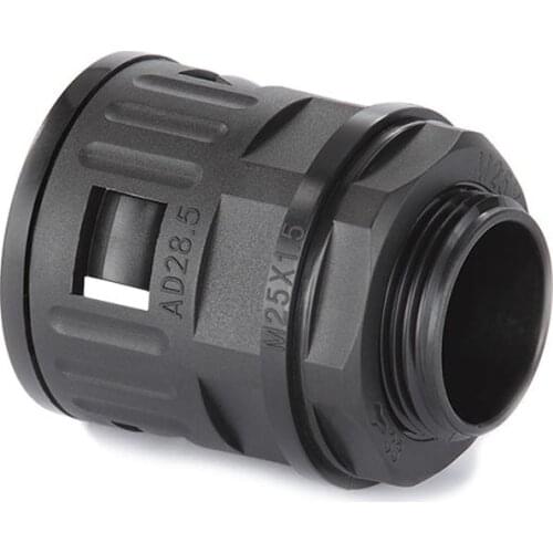 5pcs PE Hose AD10 AD13AD15.8 AD18.5 AD21.2 AD25 Plastic bellows joint Plastic corrugated pipe joint cable gland nylon joint