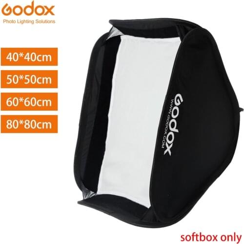 Godox 40 x 40cm /15" * 15" Softbox Diffuser + S-type Bracket Bowens Holder for Speedlite Flash Lightd