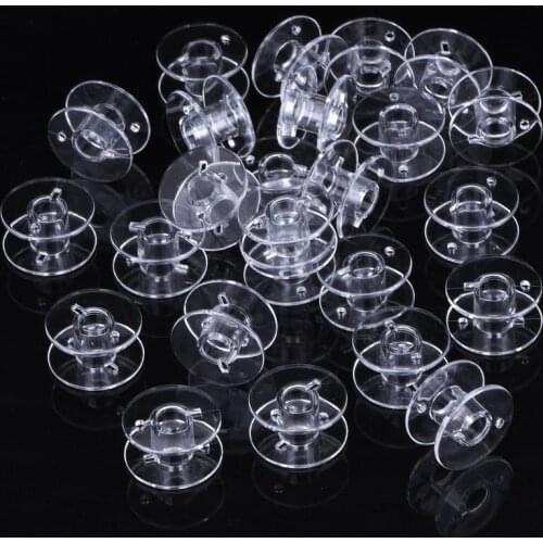 20Pcs Transparency Plastic Bobbins Sewing Machine Universal Empty Spools needlework supplies Sewing Equipment Tools Accessories
