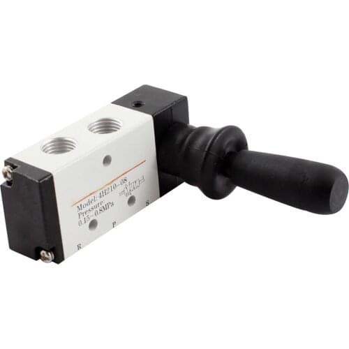 Uxcell Pneumatic Air Inlet 2 Position 5 Way Manual Hand Pull Valve