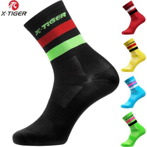 X-TIGER High Quality Professional Cycling Socks Men Women Breathable Sports Bicycle Socks Racing Bike Compression Wear