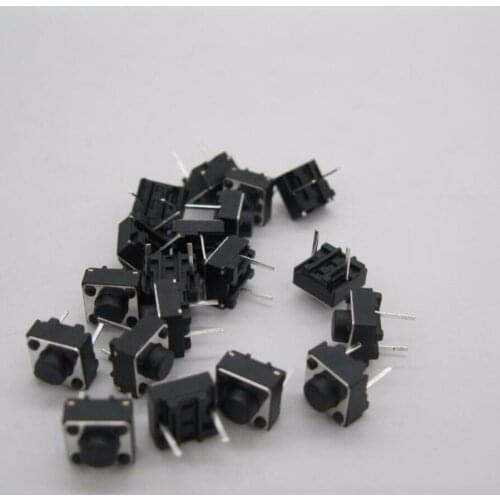 100pcs 6x6x5mm PCB Momentary Tactile Tact Push Button Switch 2Pin DIP 6*6*5mm
