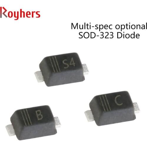 100Pcs SMD Schottky Barrier Diode 40V 2A RB520S-30 B 1N4148WT T4 B5819WT S4 USCD024H RB521S-30 1N5819WT S4 SOD-523