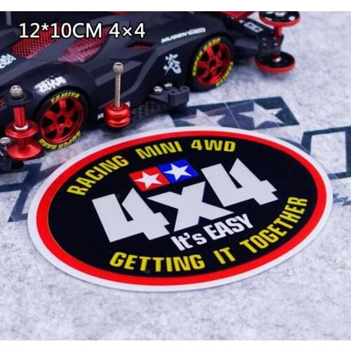 2 Pieces Tamiya Mini 4WD Car Sticker Toolbox/Car Waterproof Sticker Personality Spare Parts