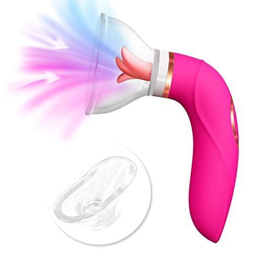 Drop Shipping Clitoral Sucking Tongue Vibrator with 8 Strong Modes and 5 Licking Clitoris Nipples Suction Stimulator Adult Sex