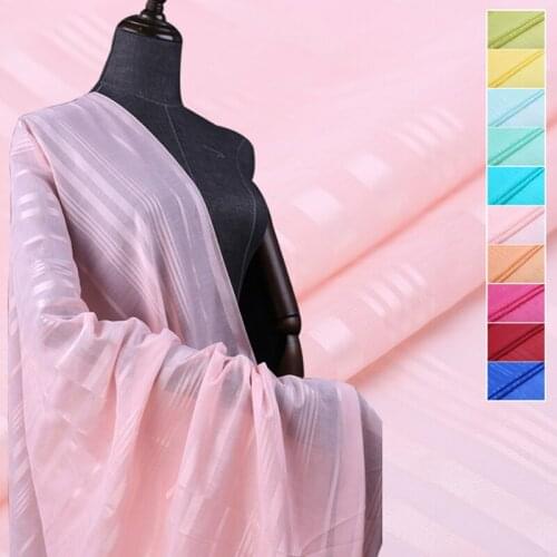 21Colors!114CM Wide 9MM Stripe Satin Thin Solid Color Silk Cotton Fabric for Summer Suit Skirt Dress Clothes B038