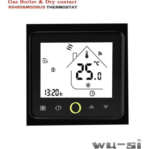 24VAC 95-240VAC Gas boiler Thermostat for underfloor heating,RS485&MODBUS control for Dry contact &Passive contac
