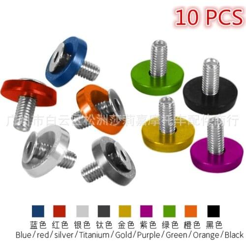 6mm 10pcs/set motorbike screws moto parts ATV Off-road dirt pit bike nut motocross fixed scooter screw motorcycle accessories