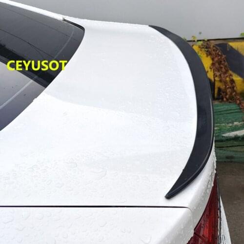 CEYUSOT For Car Trunk Spoiler Accessories NEW Ford Mondeo PU Plastic Black Rear Lip Wing Tail Body Kit Refit Separator 2013-2021