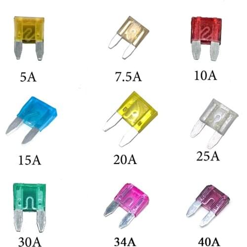 Zinc 180pcs/box ，new type small car boat card plug-in fuse box classification 5A 7.5A 10A 15A 20A 25A 30A 35A 40A quality