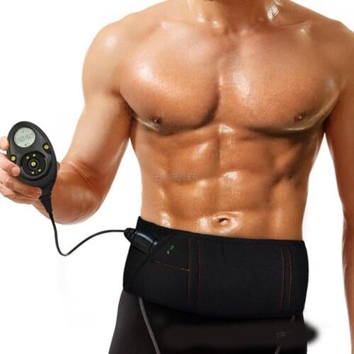 Electro Stimulator Muscle Vibration TENS Abdominal Slimming Massage Belt Toner Core ABS Workout Belt 150 Intensity Level