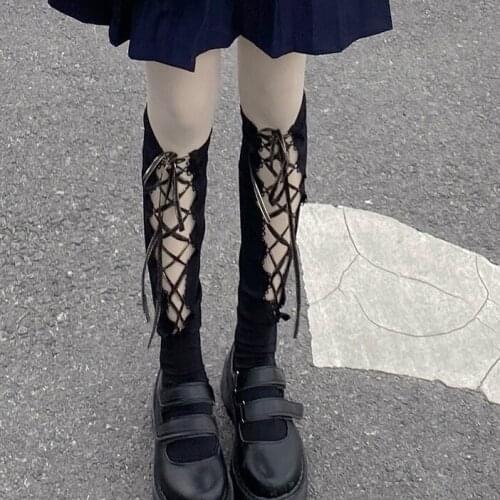 Gothic Short Stockings Below The Knee Socks Hot girl Bandage Cosplay Lolita Cute Stocking Home Wear Hosiery Calcetines femeninos