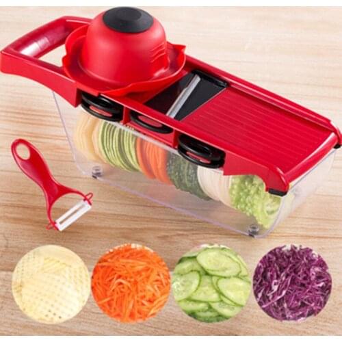 Multifunctional vegetable knife with steel blade slicer potato peeler carrot cheese grater slicer kitchen slicing tool
