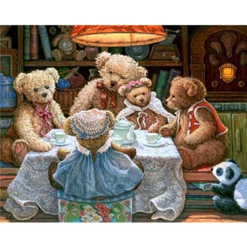 Diy Diamond painting Cross stitch Set for Diamond Embroidery bear 3d square drill Diamond mosaic Paste Crafts Needlework A5349R