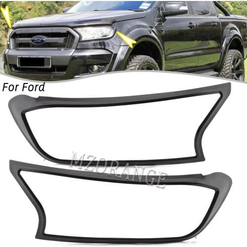 Headlights cover trim for ford ranger T7 T8 wildtrak everest endeavour 2016 2017 2018 2019 2020 head light cover decoration