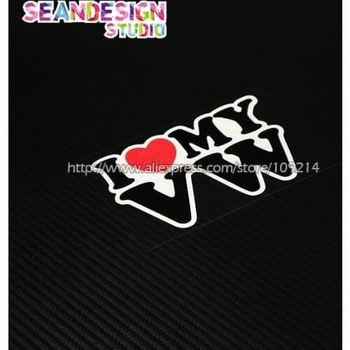 I love my vw POLO Golf GTI R20 R36 Passat cc Scirocco R Beetle auto car Decal Sticker PVC