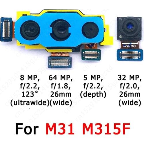 Original Rear Front Camera For Samsung Galaxy M31 M315 Small Back Selfie Backside Frontal Facing Camera Module Spare Parts