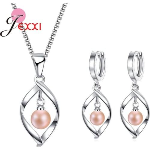 Hot Sale Water Drop Shaped Cubic Zirconia Necklace Earrings Propose for Fashion Womens Wedding Ceremony 925 Sterling Silver