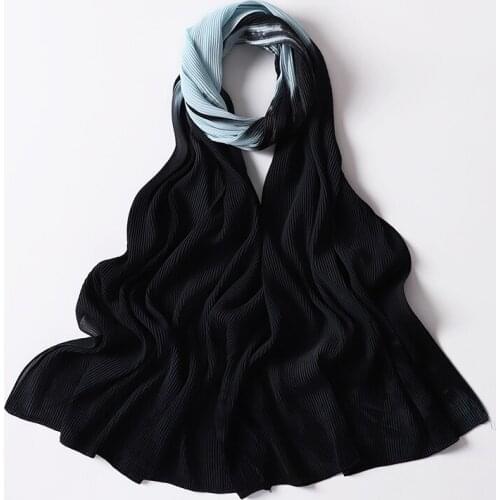 1pcs Wrinkle Crinkle Tie-Dye Printed Shawls Muslim Fashion Plain Headband long Crinkle Scarves Scarf