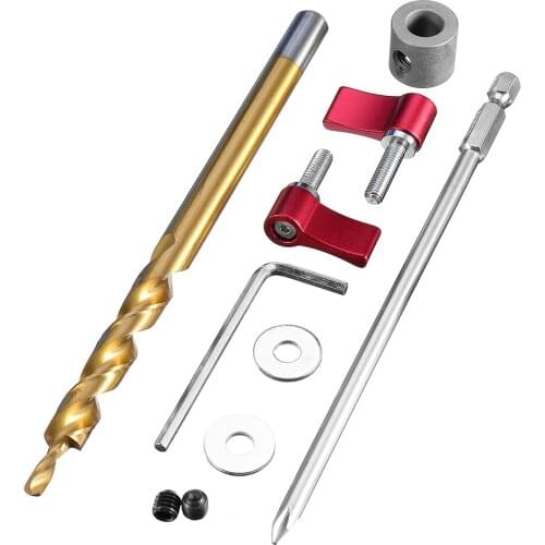 Wood Working Tool Pocket Hole Jig with Toggle Clamp and Step Drill Bit