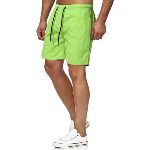 Summer Men Beach Shorts Fifth Drawstring Closure Summer breathable skin-friendly Quick Dry Shorts for Fitness Men Board Shorts