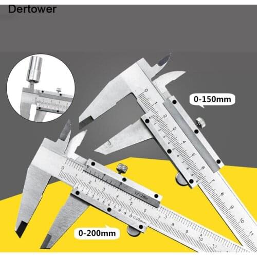 Vernier Caliper 6" 0-150mm 0.02mm Metal Calipers Gauge Micrometer Measuring Tools