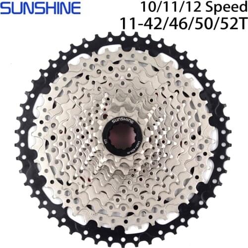 SUNSHINE Cassette 11 12 SPEED 11-50T 11-46T 11-42T 10 Speed MTB Mountain Bike Cassette SUNSHINE Free wheel Compatible DEORE SRAM