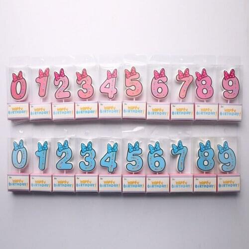 0-9 Number Cake Candle Happy Birthday Party Supplies Cake Topper Party Decor