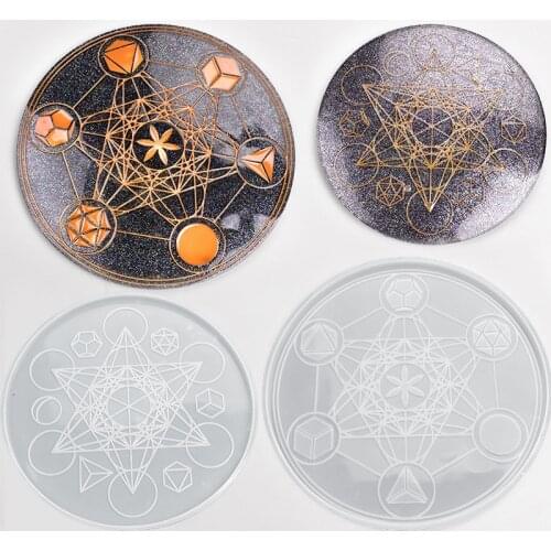 Wind Chakra Astrology Disk Crystal Epoxy Mold Divination Disk Star Magic Array Swing Table Decoration Silicone Model