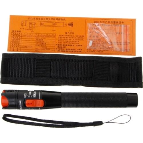 Visual fault locator 10mW red light source fiber optic cable tester pen fault detection tool free shipping