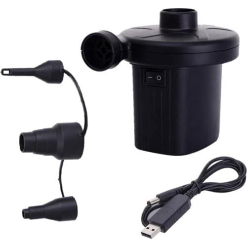 Air Mattress Pump, Electric Air Pump With 3 Nozzles For Camping Air Bed Inflate Inflator Air Pump Inflatable Boat Pump