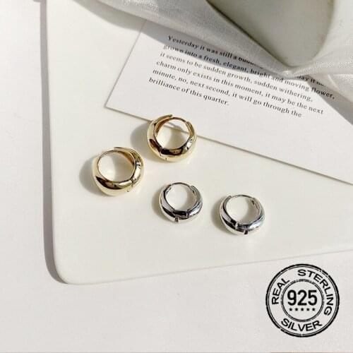 S925 Silver Needle Hoop Earrings For Women Gold Simple Korean Fashion Creative Trend Design Female New Hot Lady Party Jewelry