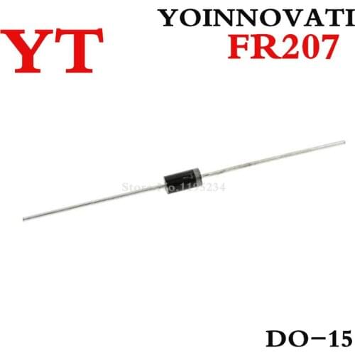 1000PCS FR207 2A1000V DO-15