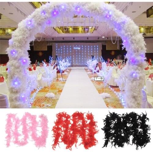 2M Birthday Fluffy turkey Feather Shawl Scarve Boa Cosplay Party Costume Decor Feather Scarf Dyed Various