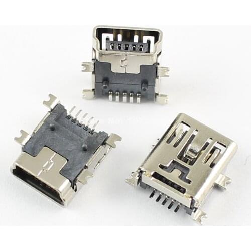 20pcs Mini USB 5 Pin Female SMT Socket Connector