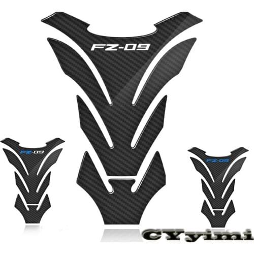 3D Carbon Fiber Motorcycle Fuel Tank Pad Cover Protector Decal Stickers For Yamaha FZ-09/MT-09/SR (Not FJ-09)